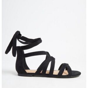 Torrid Black Ankle Wrap Gladiator Sandal 12W
